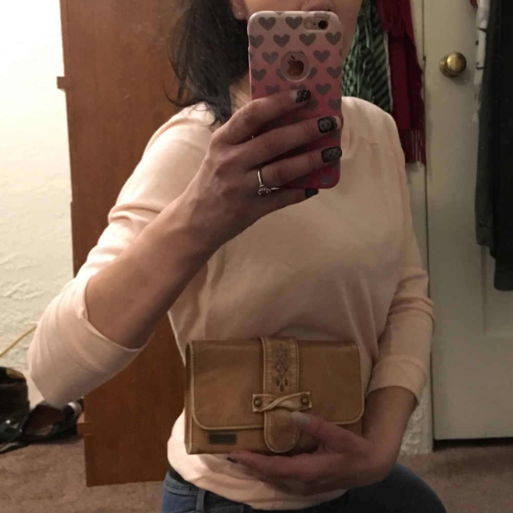 Distressed Roxy wallet